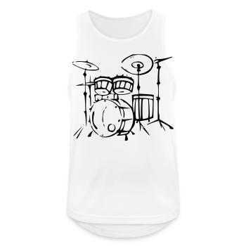 drums - Men's Breathable Tank Top - white - Front - Nick (188cm)