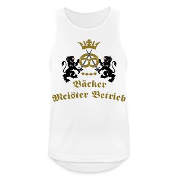 Bäcker Meisterbetrieb Zunftzeichen Zunf - Männer Tank Top atmungsaktiv - Weiß - Vorne - Nick (188cm)