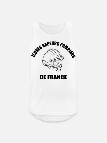 Jeunes Sapeurs Pompiers de France - Débardeur respirant Homme - blanc
