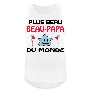 PLUS BEAU BEAU PAPA DU MONDE - Débardeur respirant Homme - blanc - Devant - Nick (188cm)