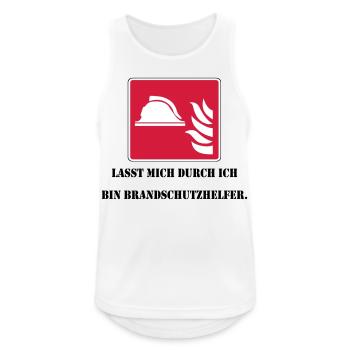 Lasst mich durch ich bin Brandschutzhelfer - Männer Tank Top atmungsaktiv - Weiß - Vorne - Nick (188cm)