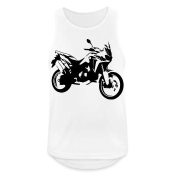 africa twin_einfarbig - Männer Tank Top atmungsaktiv - Weiß - Vorne - Nick (188cm)