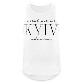 Meet me in Kiev Ukraine - Kyiv - Men's Breathable Tank Top - white - Front - Nick (188cm)