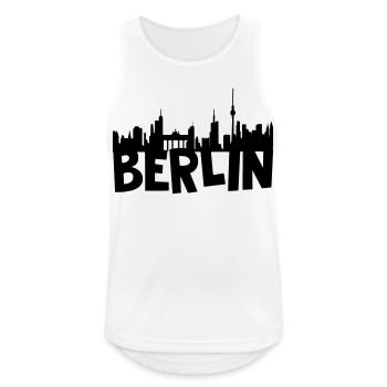 Berlin Skyline - Männer Tank Top atmungsaktiv - Weiß - Vorne - Nick (188cm)