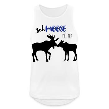 Moose Love - Männer Tank Top atmungsaktiv - Weiß - Vorne - Nick (188cm)