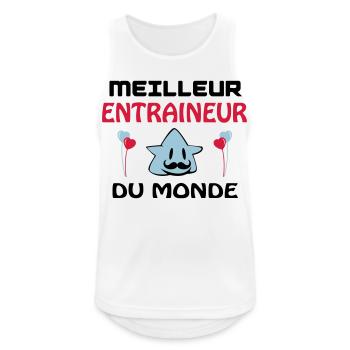 BEST COACH IN THE WORLD - Men's Breathable Tank Top - white - Front - Nick (188cm)