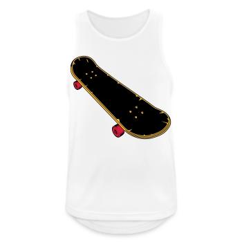 Bande dessinée skateboard - Débardeur respirant Homme - blanc - Devant - Nick (188cm)