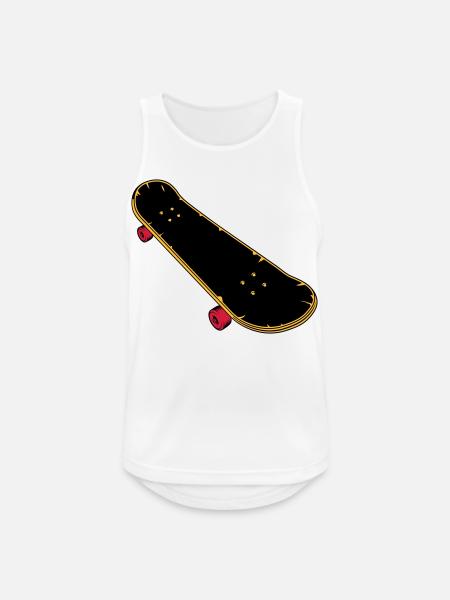Skateboard Comic - Männer Tank Top atmungsaktiv - Weiß