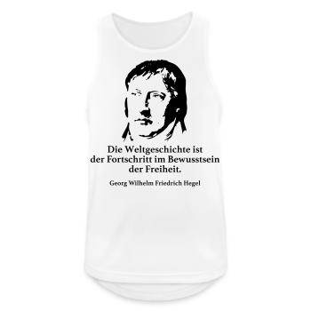 Hegel: World history is the progress in the world - Men's Breathable Tank Top - white - Front - Nick (188cm)