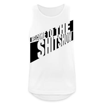 Bienvenue Shitshow Saying - Débardeur respirant Homme - blanc - Devant - Nick (188cm)