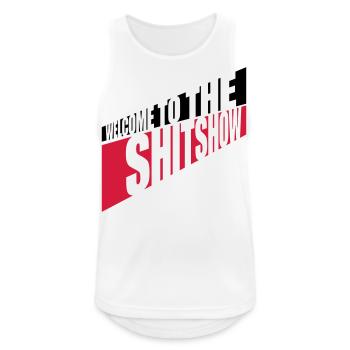 Cheeky Welcome Shitshow - Men's Breathable Tank Top - white - Front - Nick (188cm)