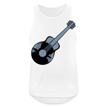Guitariste vinyle jouant de la guitare - Débardeur respirant Homme - blanc - Devant - Nick (188cm)