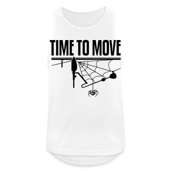 TIME TO MOVE - Männer Tank Top atmungsaktiv - Weiß - Vorne - Nick (188cm)