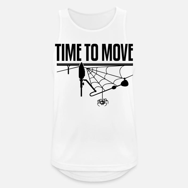 TIME TO MOVE - Männer Tank Top atmungsaktiv - Weiß