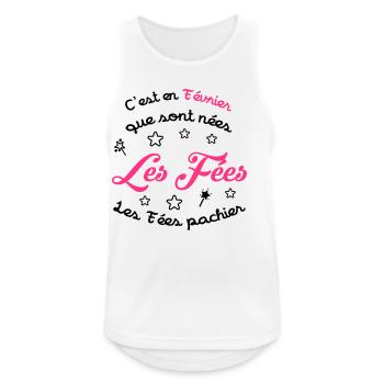 Fée / Fille / Reine / Naissance / Bébé / Février - Men's Breathable Tank Top - white - Front - Nick (188cm)