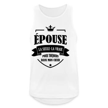 Epouse - Mariée - Mariage - Couple - Amour - Men's Breathable Tank Top - white - Front - Nick (188cm)