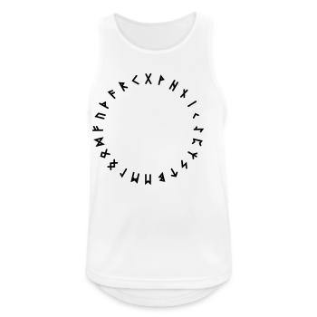 Rune alphabet in circle Symbols - Men's Breathable Tank Top - white - Front - Nick (188cm)