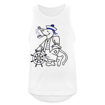 Matrose, maritim - Männer Tank Top atmungsaktiv - Weiß - Vorne - Nick (188cm)