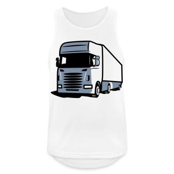 Camion camion - Débardeur respirant Homme - blanc - Devant - Nick (188cm)