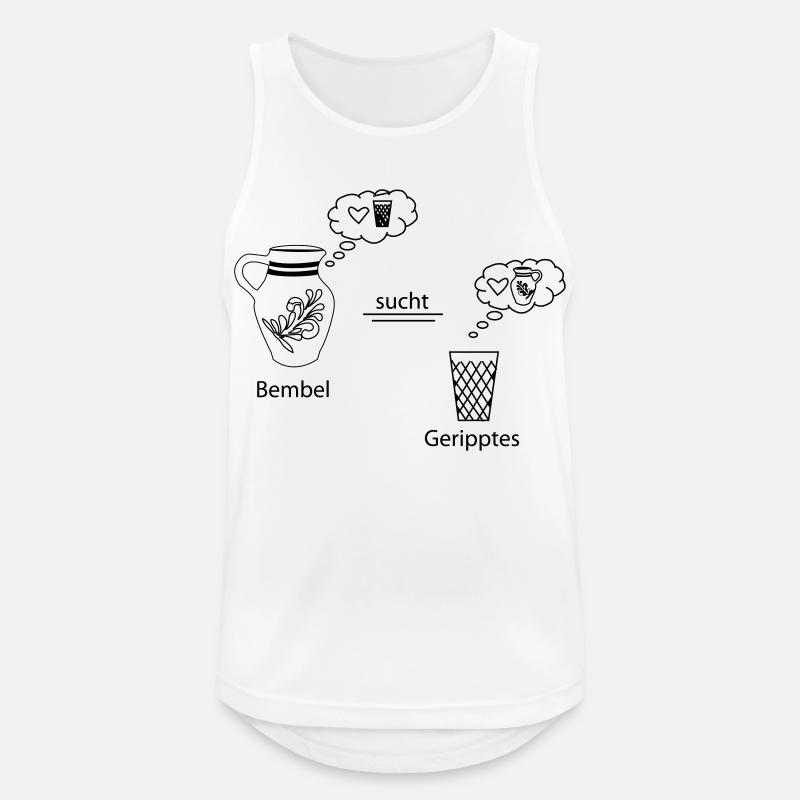 BEMBEL SUCHT GERIPPTES - Männer Tank Top atmungsaktiv - Weiß