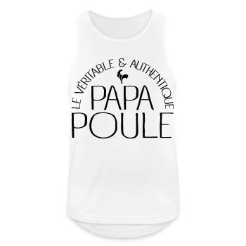 Papa Poule - Débardeur respirant Homme - blanc - Devant - Nick (188cm)