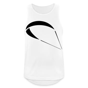 Kite Gleitschirm - Männer Tank Top atmungsaktiv - Weiß - Vorne - Nick (188cm)