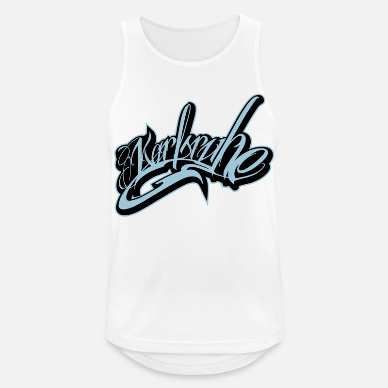 Karlsruhe - Männer Tank Top atmungsaktiv - Weiß