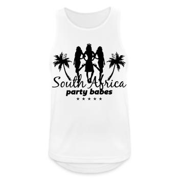 south africa party babes - Männer Tank Top atmungsaktiv - Weiß - Vorne - Nick (188cm)