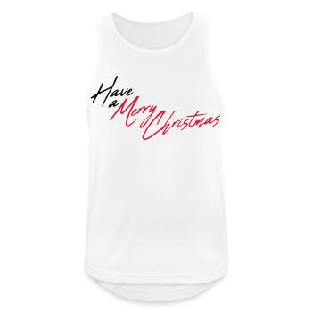 cool have a merry christmas weihnachten frohe weih - Männer Tank Top atmungsaktiv - Weiß - Vorne - Nick (188cm)