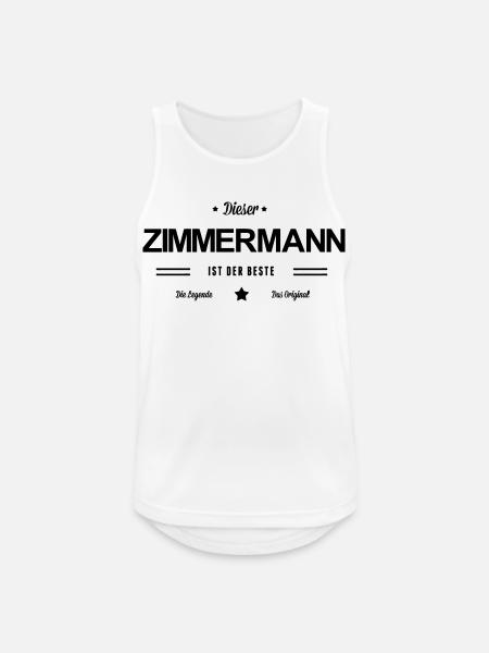 Bester Zimmermann - Männer Tank Top atmungsaktiv - Weiß