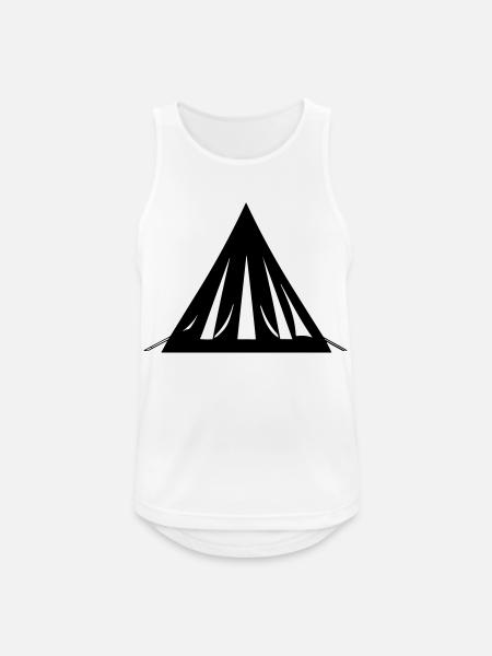 Campingzelt - Männer Tank Top atmungsaktiv - Weiß