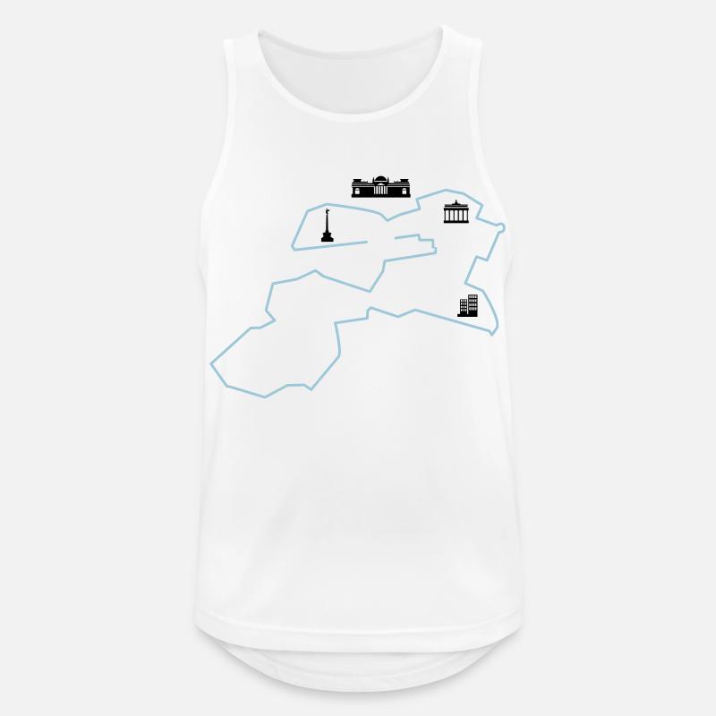 berlin marathon linie - Männer Tank Top atmungsaktiv - Weiß