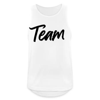 Team - Männer Tank Top atmungsaktiv - Weiß - Vorne - Nick (188cm)