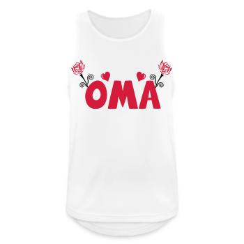 oma - Männer Tank Top atmungsaktiv - Weiß - Vorne - Nick (188cm)