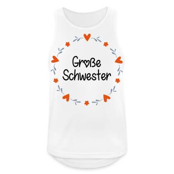 Große Schwester - Männer Tank Top atmungsaktiv - Weiß - Vorne - Nick (188cm)