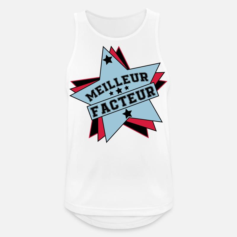 BEST FACTOR - Men's Breathable Tank Top - white