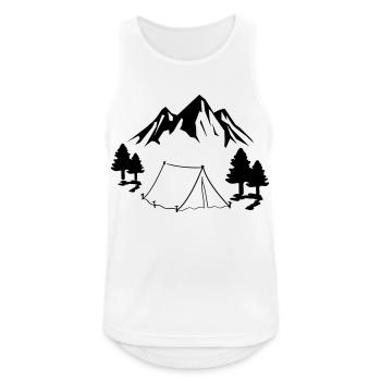Camping Tent - Men's Breathable Tank Top - white - Front - Nick (188cm)