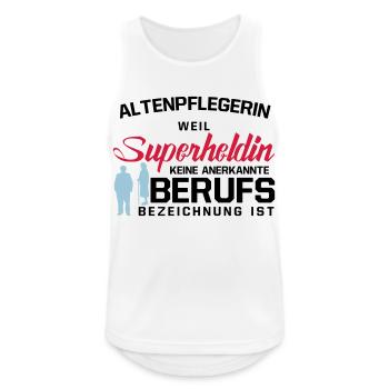 Altenpflegerin - Männer Tank Top atmungsaktiv - Weiß - Vorne - Nick (188cm)