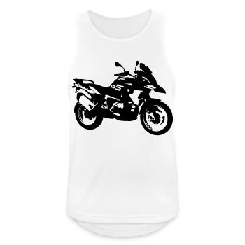R1250 GS_einfarbig - Männer Tank Top atmungsaktiv - Weiß - Vorne - Nick (188cm)
