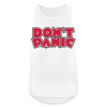 113 Don't Panic - Männer Tank Top atmungsaktiv - Weiß - Vorne - Nick (188cm)