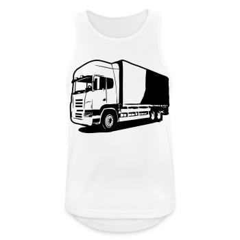 Camion camion normale - Débardeur respirant Homme - blanc - Devant - Nick (188cm)