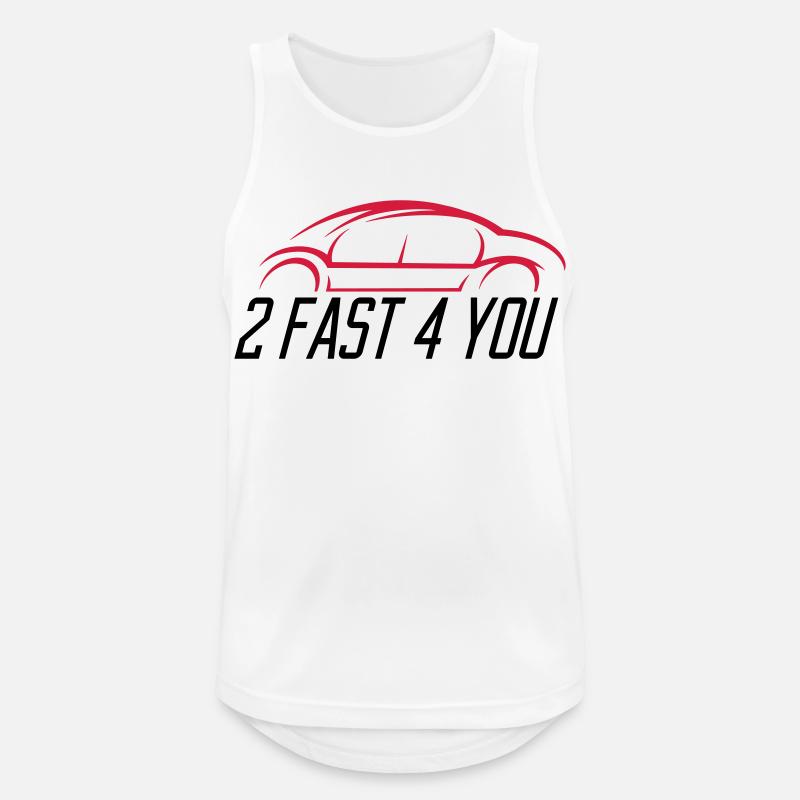 Auto 2 Fast - Männer Tank Top atmungsaktiv - Weiß