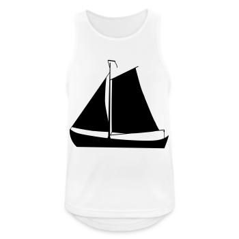 Segelschiff - Männer Tank Top atmungsaktiv - Weiß - Vorne - Nick (188cm)