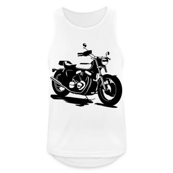MOTO CLASSIQUE - Débardeur respirant Homme - blanc - Devant - Nick (188cm)