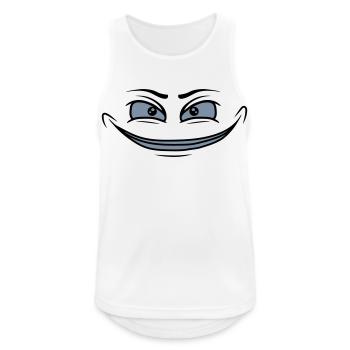 Verrückter Böser Blick - Männer Tank Top atmungsaktiv - Weiß - Vorne - Nick (188cm)