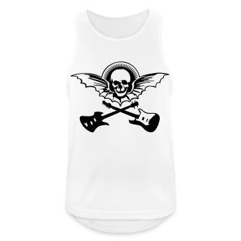 flugschaedel_092011_a_1c - Männer Tank Top atmungsaktiv - Weiß - Vorne - Nick (188cm)