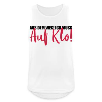 aus dem weg auf klo - Männer Tank Top atmungsaktiv - Weiß - Vorne - Nick (188cm)