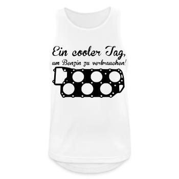 Ein cooler Tag, um Benzin zu verbrauchen - Männer Tank Top atmungsaktiv - Weiß - Vorne - Nick (188cm)