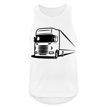 Art de camion camion - Débardeur respirant Homme - blanc - Devant - Nick (188cm)