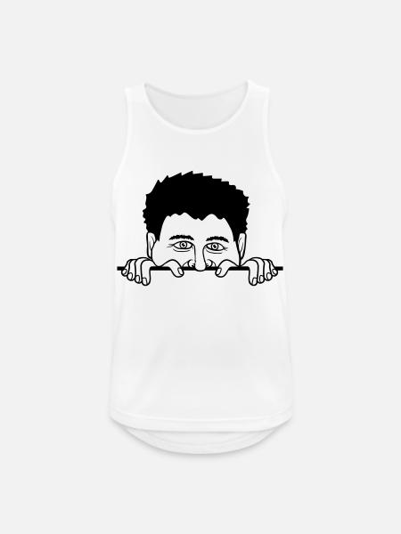 Behind Wall Man - Men's Breathable Tank Top - white